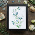 Green And White Fresh Flower Sea Glass Framed Art - Black - 8" X 6" - image 12