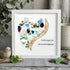 Love and Happiness Sea Glass Framed Art - White - 8" X 8" - image 7