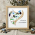 Love and Happiness Sea Glass Framed Art - Oak - 8" X 8" - image 5