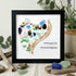 Love and Happiness Sea Glass Framed Art - Black - 8" X 8" - image 6