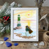 Couple Lighthouse Sunset Sea Glass Framed Art - White - 8" X 6" - image 9