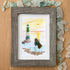 Couple Lighthouse Sunset Sea Glass Framed Art - image 3