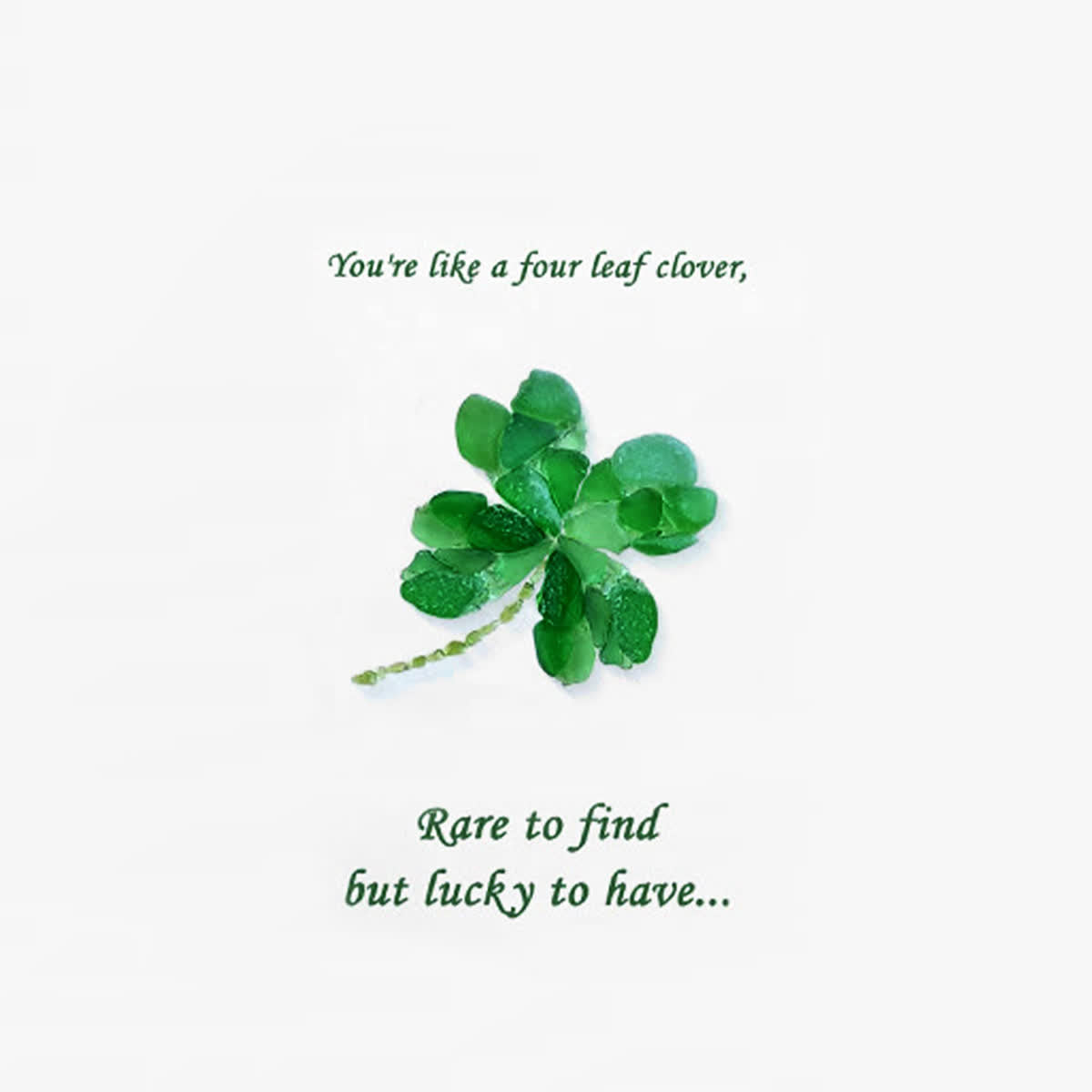 You Are My Four Leaf Clover Sea Glass Framed Art - image 2