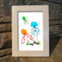 Ocean Depths Jellyfish Family Sea Glass Framed Art - image 3