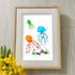 Ocean Depths Jellyfish Family Sea Glass Framed Art - image 4