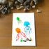 Ocean Depths Jellyfish Family Sea Glass Framed Art - Seaglass Card - 8" X 6" - image 1