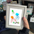 Ocean Depths Jellyfish Family Sea Glass Framed Art - image 5