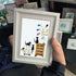 Cozy Home Cats Scene Sea Glass Framed Art - image 5