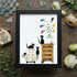 Cozy Home Cats Scene Sea Glass Framed Art - Black - 8" X 6" - image 8