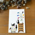 Cozy Home Cats Scene Sea Glass Framed Art - Seaglass Card - 8" X 6" - image 1