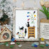 Cozy Home Cats Scene Sea Glass Framed Art - Retro White - 8" X 6" - image 10