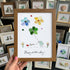 Mother's Day Colorful Bird & Flowers Sea Glass Framed Art - Walnut Brown - 8" X 6" - image 0