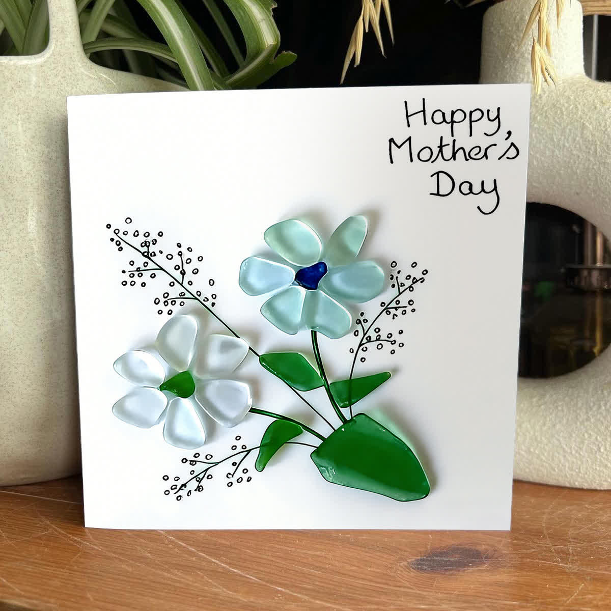 Blooms For Mom Pure Elegance Sea Glass Framed Art - image 2