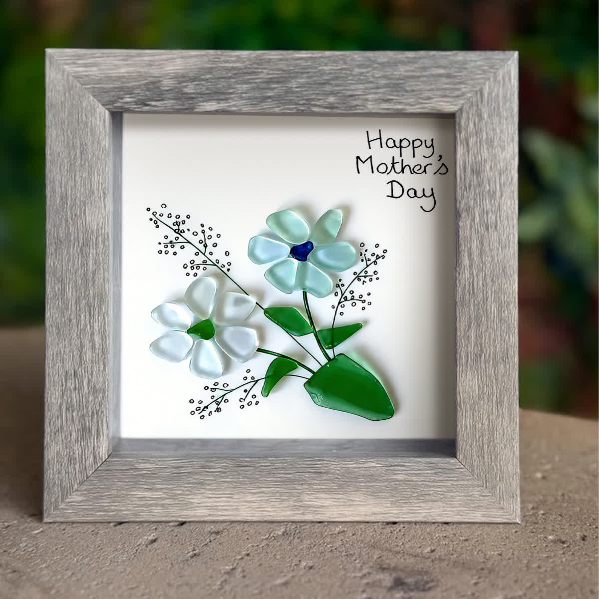Blooms For Mom Pure Elegance Sea Glass Framed Art - image 6