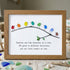 Family Birds On Branch Sea Glass Framed Art - Walnut Brown - 6" X 8" - image 8