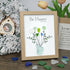 Be Happy Flower Bouquet Sea Glass Framed Art - Oak - 6" X 8" - image 8
