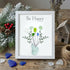 Be Happy Flower Bouquet Sea Glass Framed Art - White - 6" X 8" - image 11