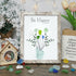 Be Happy Flower Bouquet Sea Glass Framed Art - Retro White - 6" X 8" - image 12