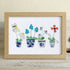 Handmade Flowers Butterfly Sea Glass Framed Art - Oak - 6" X 8" - image 7
