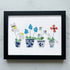 Handmade Flowers Butterfly Sea Glass Framed Art - Black - 6" X 8" - image 9