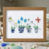 Handmade Flowers Butterfly Sea Glass Framed Art - Walnut Brown - 6" X 8" - image 8