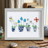 Handmade Flowers Butterfly Sea Glass Framed Art - White - 6" X 8" - image 10