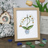 White Orchid Handmade Sea Glass Framed Art - Oak - 8" X 6" - image 8