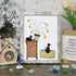 Pebble Cats And Blooming Plants Sea Glass Framed Art - Retro White - 8" X 6" - image 13