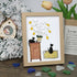 Pebble Cats And Blooming Plants Sea Glass Framed Art - Oak - 8" X 6" - image 9
