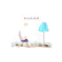 Happy Retirement Beach Chair And Umbrella Sea Glass Framed Art - image 2