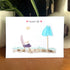 Happy Retirement Beach Chair And Umbrella Sea Glass Framed Art - Seaglass Card - 6" X 8" - image 1