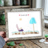 Happy Retirement Beach Chair And Umbrella Sea Glass Framed Art - Retro White - 6" X 8" - image 12