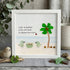 Friends On The Beach Under A Palm Tree Sea Glass Framed Art - White - 8" X 8" - image 10