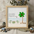 Friends On The Beach Under A Palm Tree Sea Glass Framed Art - Oak - 8" X 8" - image 8