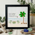 Friends On The Beach Under A Palm Tree Sea Glass Framed Art - Black - 8" X 8" - image 9