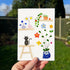 Cat And Greenhouse Sea Glass Framed Art - Seaglass Card - 8" X 6" - image 1