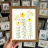 Sunflower Handmade Sea Glass Framed Art - Walnut Brown - 8" X 6" - image 14