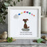 Dog Memorial Sea Glass Framed Art Loss Of Dog Gift - White - 8" X 8" - image 11