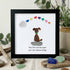 Dog Memorial Sea Glass Framed Art Loss Of Dog Gift - Black - 8" X 8" - image 10