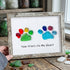 Rainbow Puppy Pet Paw Prints Sea Glass Framed Art - Retro White - 6" X 8" - image 16