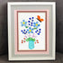 A Whimsical Bouquet With Butterfly Sea Glass Framed Art - image 0