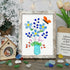 A Whimsical Bouquet With Butterfly Sea Glass Framed Art - Retro White - 8" X 6" - image 10