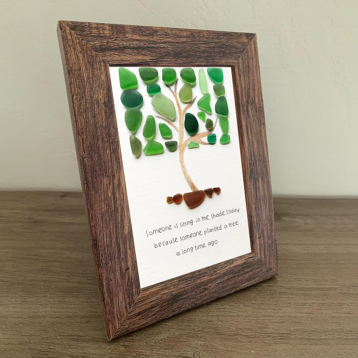 Growth Tree Of Gratitude Sea Glass Framed Art - image 4