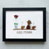Good Morning Coffee Pot And Mugs Sea Glass Framed Art - Black - 6" X 8" - image 18