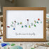 Christmas Light Bulbs Sea Glass Framed Art - Walnut Brown - 6" X 8" - image 12