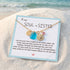 Birthstone Accent Initial Charm Sea Glass Necklace - image 2