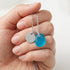 Beach-Inspired Silver Initial Charm Sea Glass Necklace - image 3