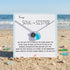 Beach-Inspired Silver Initial Charm Sea Glass Necklace - image 2
