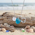 Seaside Bond Dolphin & Initial Charm Sea Glass Necklace - image 5