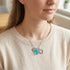 Seaside Bond Dolphin & Initial Charm Sea Glass Necklace - image 6